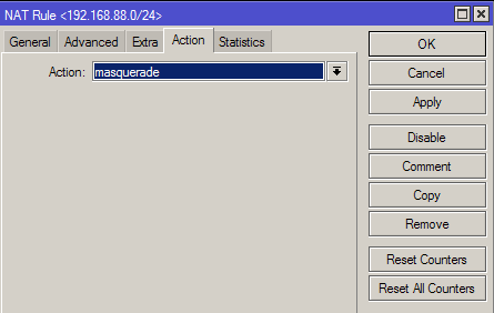 Настройка маскарадинга MikroTik