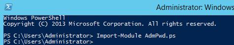 Import-module AdmPwd.ps