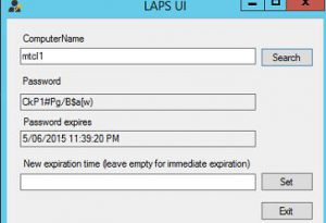 LAPS-UI - утилита получения пароля компьютера