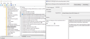 новый параметр политик Maximum Foreground Download Bandwidth (in kb/s)