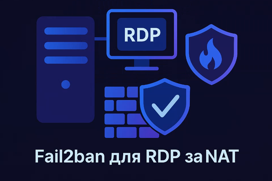 Fail2ban защита RDP за NAT — схема фильтрации трафика и безопасности